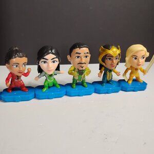 2020 Marvel Eternals McDonalds Toys 5pcs Blue Base Connectors